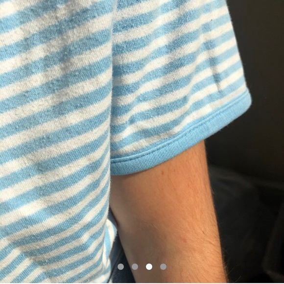 striped baby blue/white t-shirt - Picture 3 of 4
